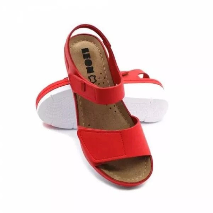 Босоніжки жіночі ортопедичні Leon 1080 червоні