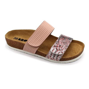 Ортопедичні шльопанці Leon 4000 рожева змія