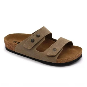 Ортопедичні шльопанці жіночі Leon 4050 коричневий велюр