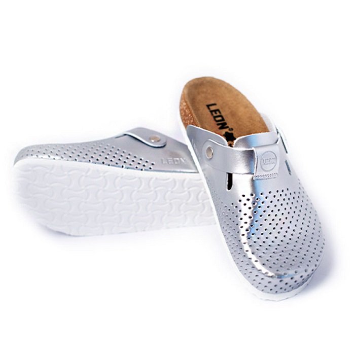 Сабо женские Leon 4250 серебро