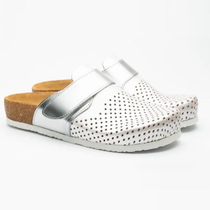 Сабо ортопедические женские Leon 4251 перла-серебро