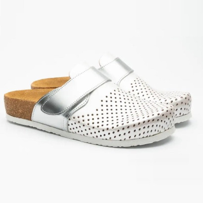 Сабо ортопедичні жіночі Leon 4251 перла-срібло