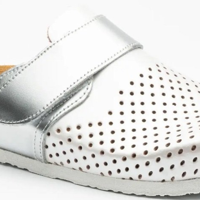 Сабо ортопедические женские Leon 4251 перла-серебро