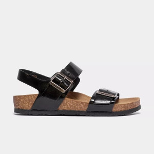 Босоніжки жіночі ортопедичні Leon 4303 чорні лакові