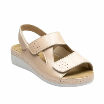 Босоножки ортопедические женские со вставкой для "косточки" Leon 5020 лососевый