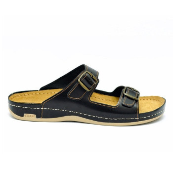 Шлепанцы ортопедические мужские Leon 703M черные