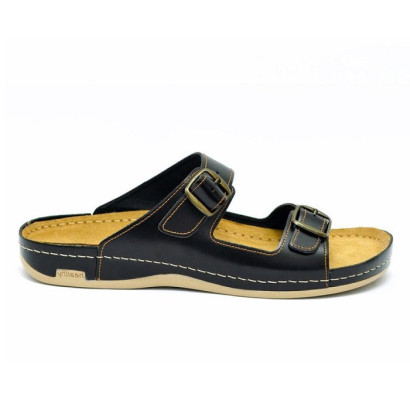 Шлепанцы ортопедические мужские Leon 703M черные