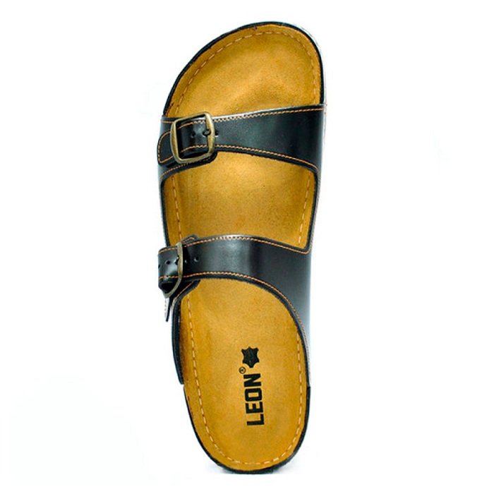 Шлепанцы ортопедические мужские Leon 703M черные