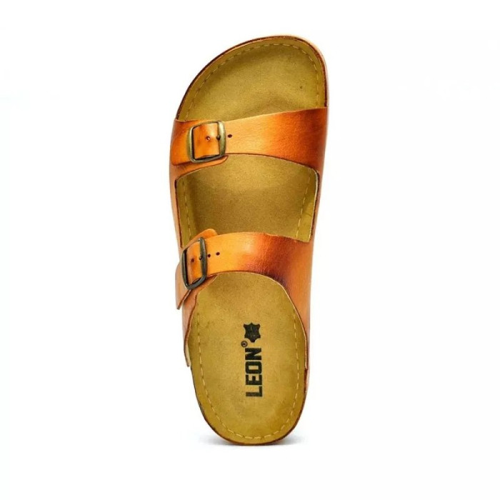 Шлепанцы ортопедические мужские Leon 703M коричневые
