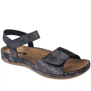 Босоножки ортопедические женские Leon 965 черный блеск