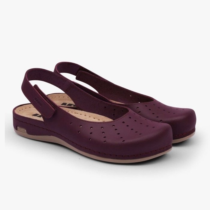 Сабо ортопедические женские Leon 967 бордовые