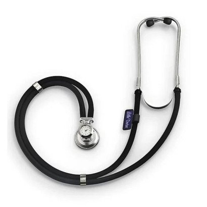 Стетоскоп багатоцільовий Little Doctor LD Ste Time тип Раппапорта з вбудованим годинником чорний