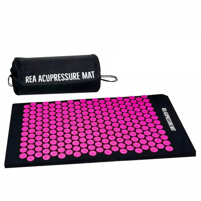 Акупунктурный массажный коврик (розовый) REA-ACUPR-МАТ-P