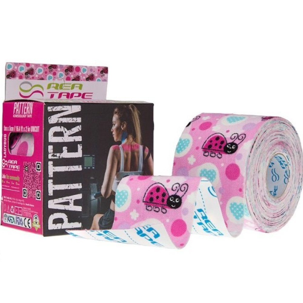 Кинезиотейп REA TAPE Pattern, божьи коровки REA-Pattern-led
