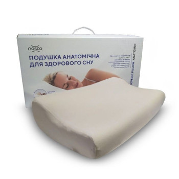 Подушка ортопедическая с эффектом памяти NOSCO ANATOMIC STANDART 17007