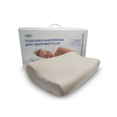 Подушка ортопедическая с эффектом памяти NOSCO ANATOMIC STANDART 17007