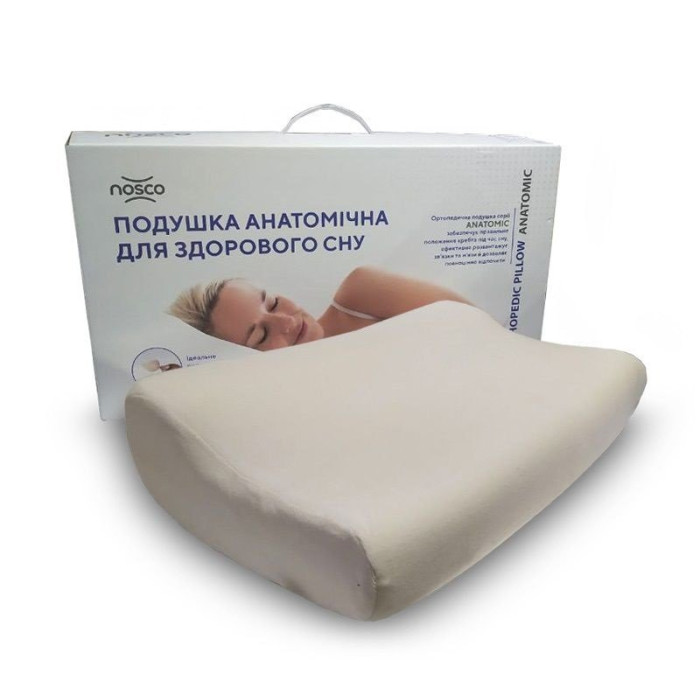 Подушка ортопедическая с эффектом памяти NOSCO ANATOMIC STANDART 17007