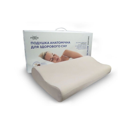 Подушка ортопедическая с эффектом памяти NOSCO ANATOMIC STANDART PLUST 17014