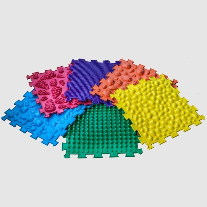 Акупунктурный массажный коврик "Пазлы Микс" 6 элементов Olvi 07790