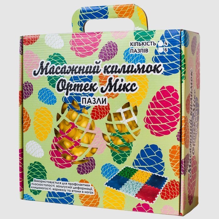 Акупунктурный массажный коврик "Пазлы Микс" 8 элементов Olvi 09224