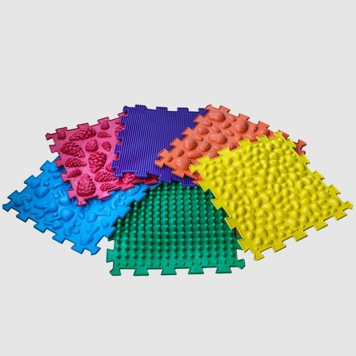 Акупунктурный массажный коврик "Пазлы Микс" 8 элементов Olvi 09224