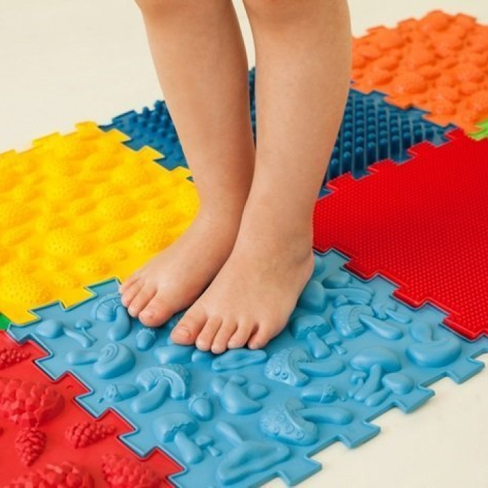 Акупунктурный массажный коврик "Пазлы Микс" 10 элементов Olvi 09428