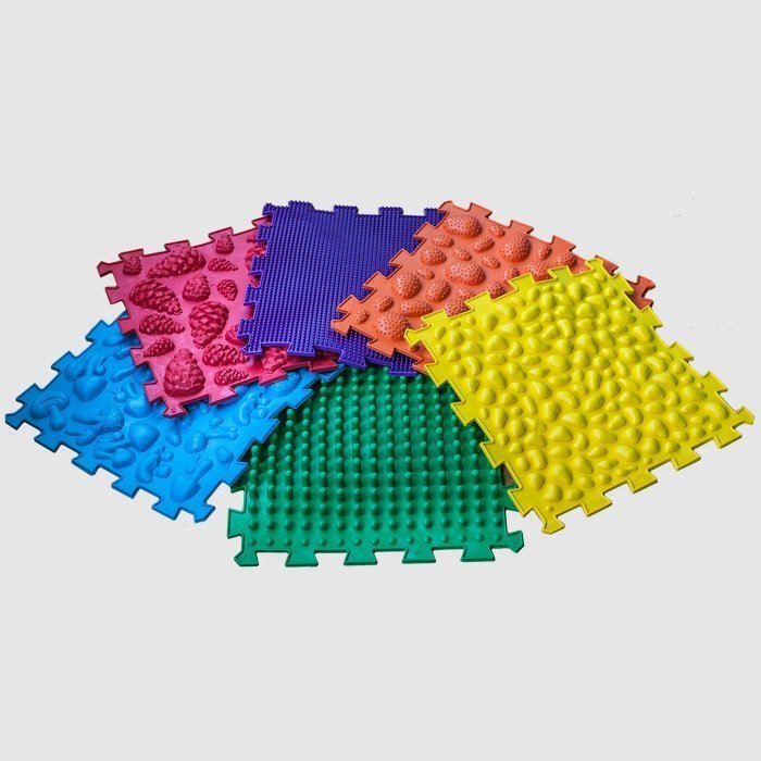 Акупунктурный массажный коврик "Пазлы Микс" 10 элементов Olvi 09428