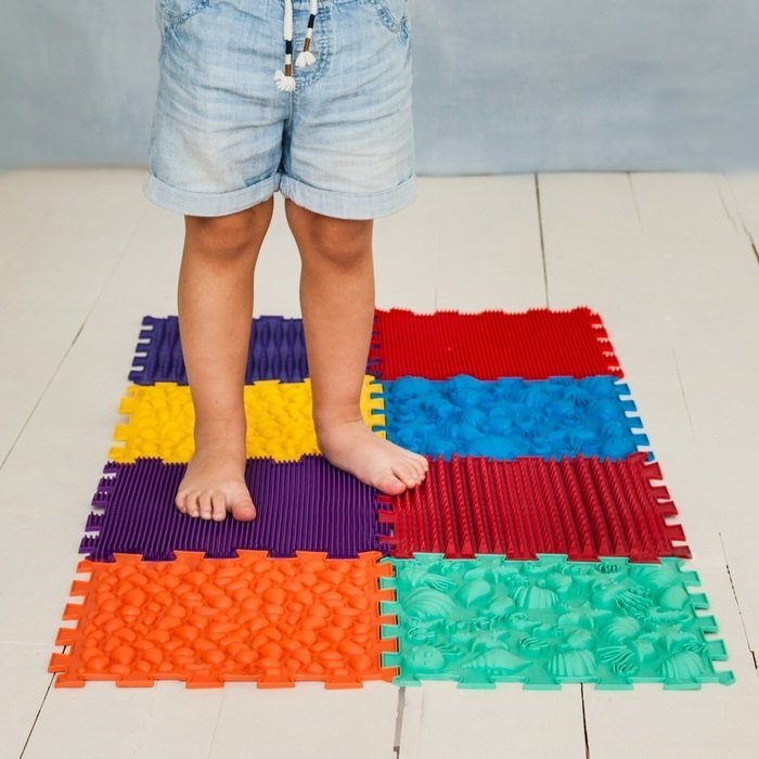 Акупунктурный массажный коврик "Пазлы. Морской" 8 элементов Olvi 09711