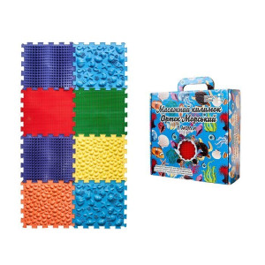 Акупунктурный массажный коврик "Пазлы. Морской" 8 элементов Olvi 09711