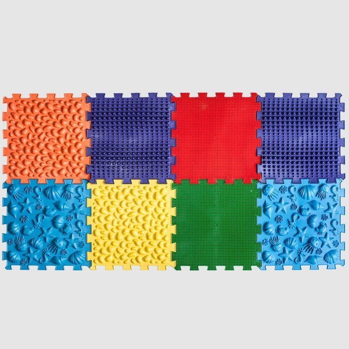 Акупунктурный массажный коврик "Пазлы. Морской" 8 элементов Olvi 09711