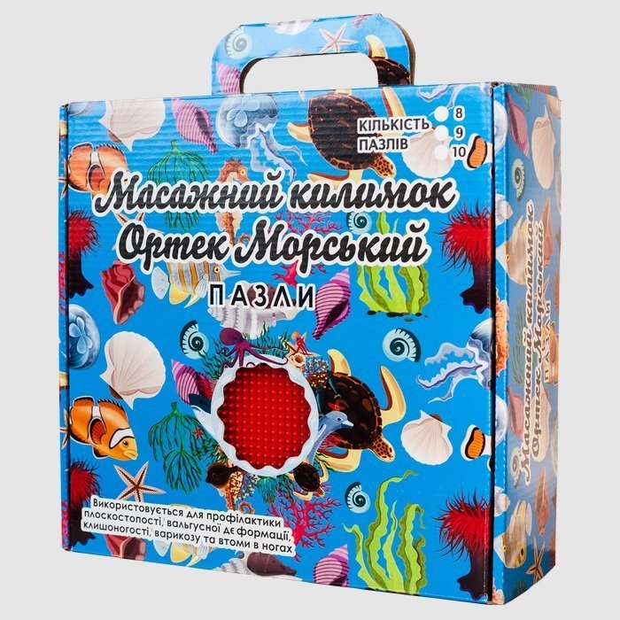 Акупунктурный массажный коврик "Пазлы. Морской" 8 элементов Olvi 09711