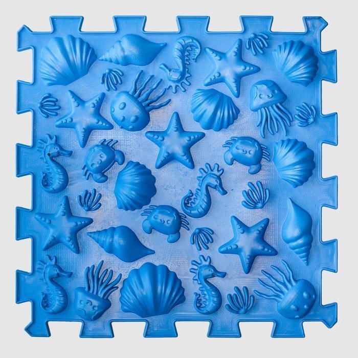 Акупунктурный массажный коврик "Пазлы. Морской" 8 элементов Olvi 09711
