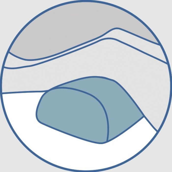 Ортопедична подушка напіввалик з ефектом пам'яті Olvi J2510 01961