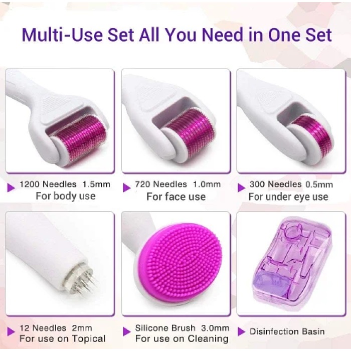 Мезороллер для обличчя та тіла 6 в 1 Olvi 11410