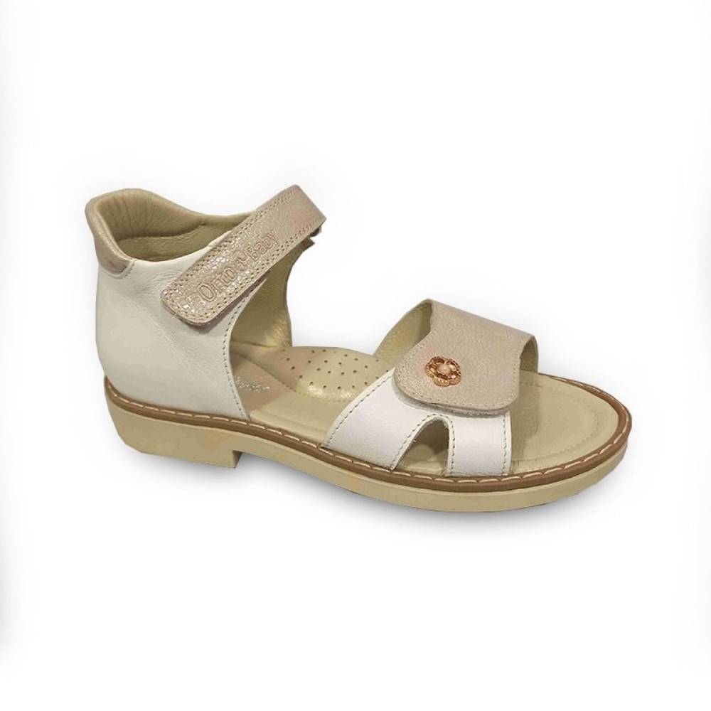 Сандалии детские ортопедические OrtoBaby S0314 бело-розовые