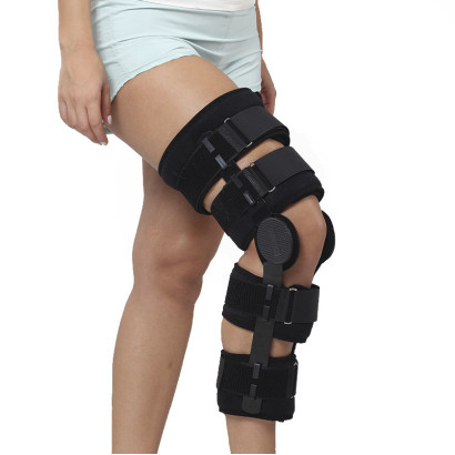 Тутор на коліно з регульованням кута згинання Aurafix 740 (58см)