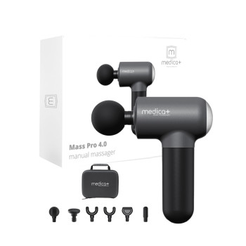 Перкуссионный массажер для тела и мышц MEDICA+ MassHand Pro 4.0 Black