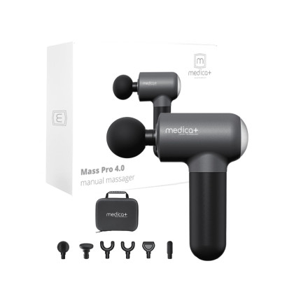Перкуссионный массажер для тела и мышц MEDICA+ MassHand Pro 4.0 Black