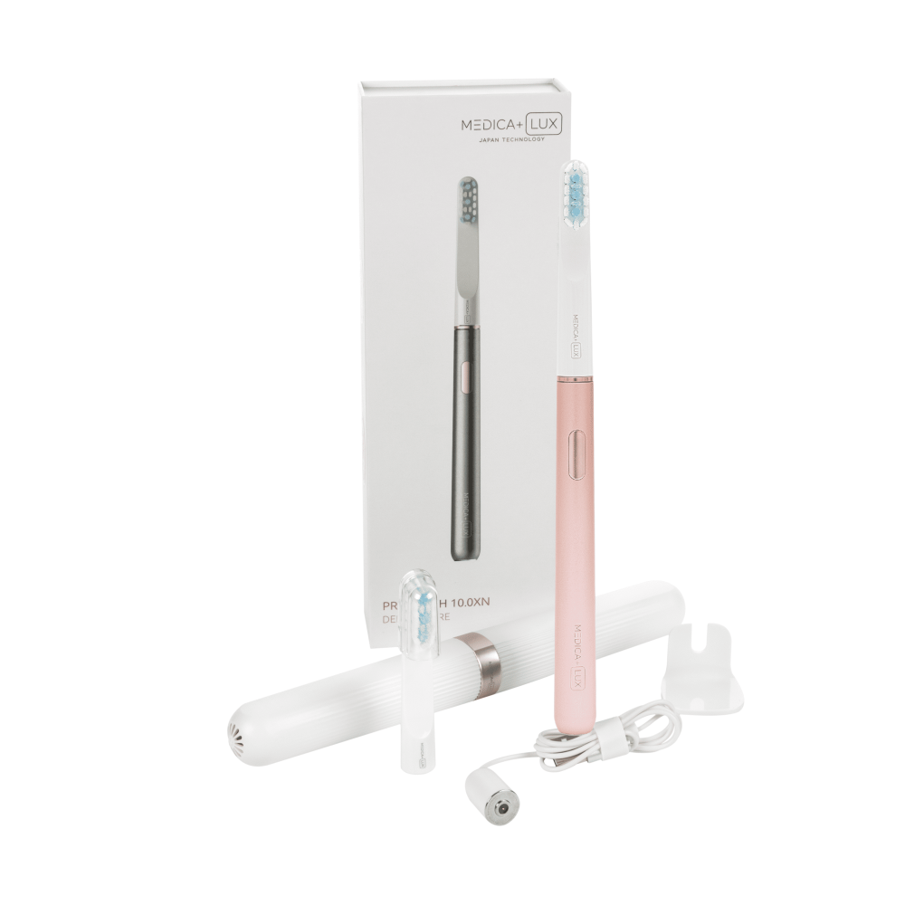 Відбілювальна звукова зубна щітка MEDICA+ Lux 10ХN Portable Rose Gold