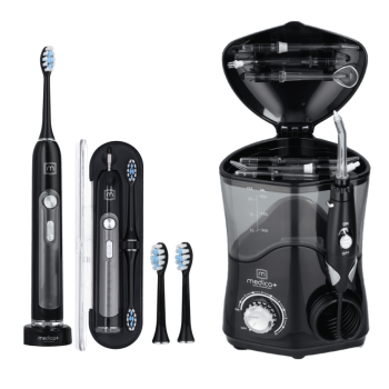 Набір Стаціонарний іригатор MEDICA+ PROWATER STANTION 7.0 BL + Ультразвукова зубна щітка MEDICA+ PROBRUSH 9.0 black