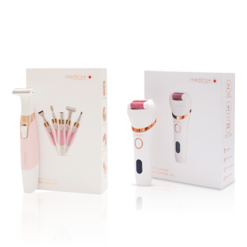 Набор Электрическая роликовая пилка-пемза 4в1 Medica+ BodyControl 4v1 + Триммер Электростанок 5в1 Medica+ G-Trimmer 5v1