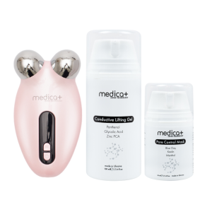 Набор Микротоковый лифтинг Skin Lifting 6.0 pink + Токопроводящий гель Conductive Lifting Gel + Поросуживающая маска для лица Pore Control Mask