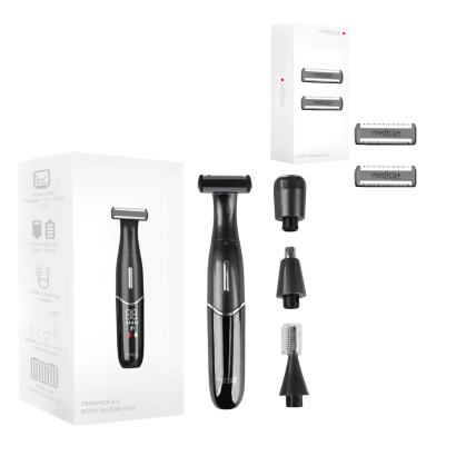 Триммер Електростанок 4в1 MEDICA+ Trimmer 8.0 + Насадки (2 шт)