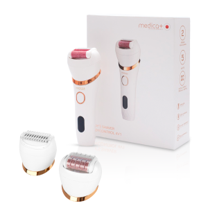 Електрична роликова пилка-пемза 4в1 MEDICA+ BodyControl 4v1 + Насадки (2 шт)