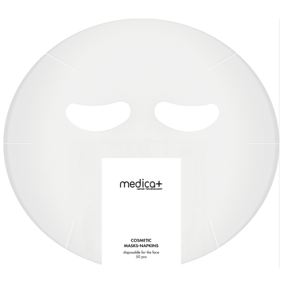 Маски-серветки косметологічні MEDICA+ 50 шт (поліетиленові)