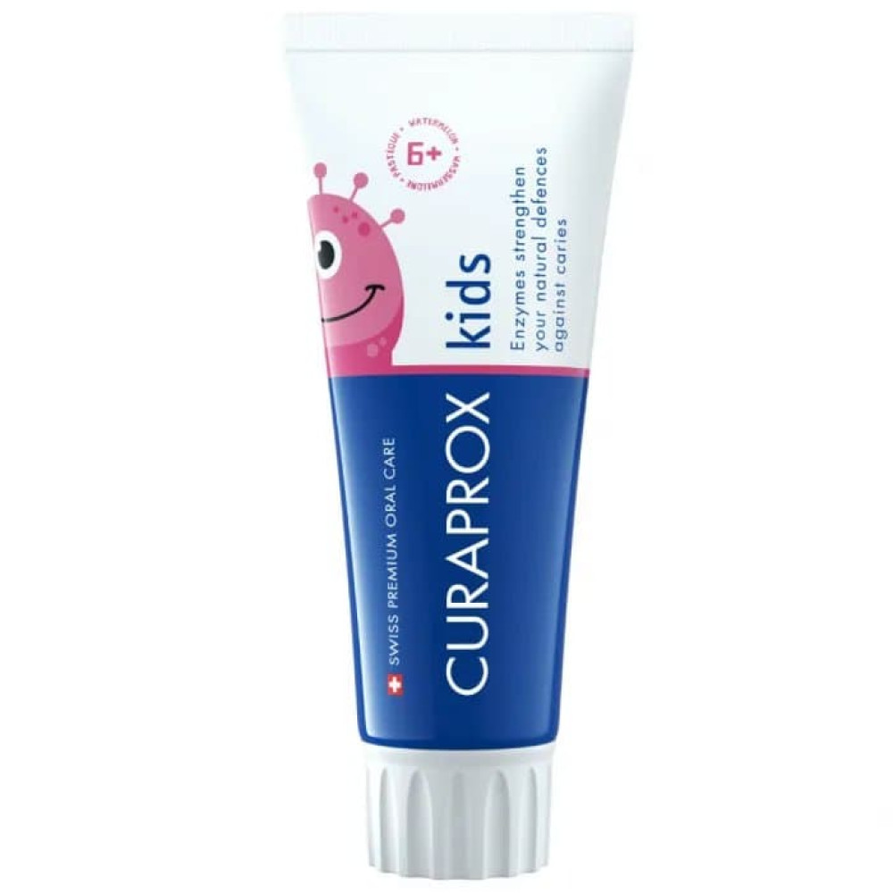 Зубна паста дитяча Curaprox Kids 6+ (кавун), 60 мл