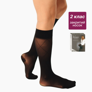 Гольфи компресійні медичні 2 клас (чорні) стандартні Fantaisie
