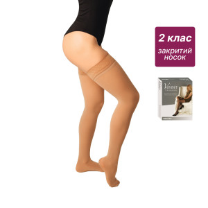 Чулки компрессионные медицинские 2 класс (бежевый) длинные Transparent Прозрачные