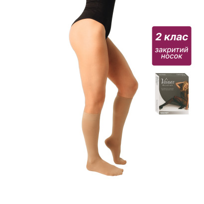 Гольфи компресійні медичні 2 клас довгі (бежевий) Microtrans Мікрофібра