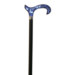 Тростина з чорного бука з синьою ручкою Derby з метакрилату Garcia 231